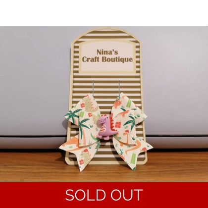 Dinosaur Single Hair Bow